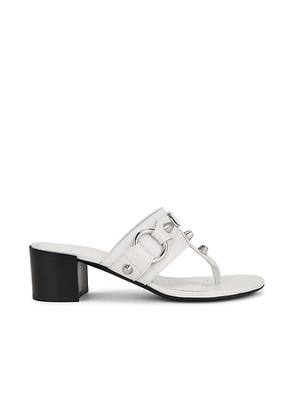 Balenciaga City Thong Sandal in White & Silver - White. Size 37 (also in 36, 41).