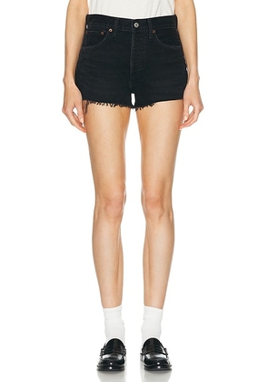 AGOLDE Parker Short in Record - Black. Size 23 (also in ).