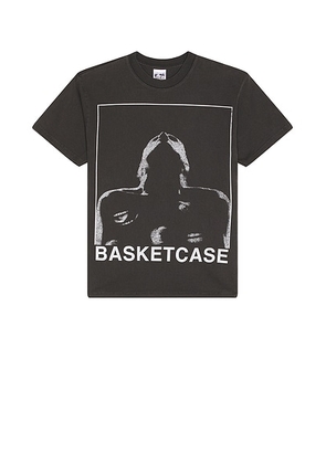 Basketcase August Tee in White - Black. Size S (also in ).