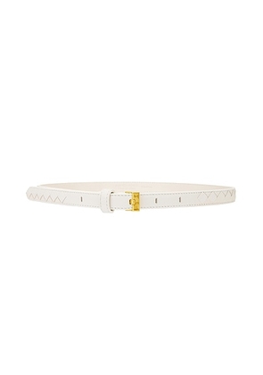Bottega Veneta Intrecciato Belt in Chalk & Muse Brass - White. Size 70 (also in 80).