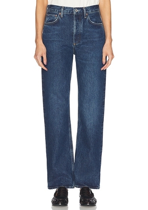 AGOLDE Fran Wide Leg Jeans in Enamour - Blue. Size 24 (also in 23, 25, 26, 27, 28, 29, 30, 31).