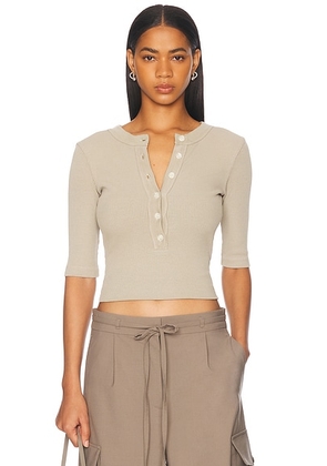 Citizens of Humanity Nali Henley Tee in Flora - Sage. Size M (also in S, XL, XS).