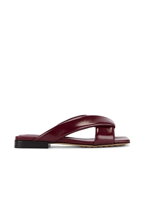 Bottega Veneta Flat Sandal in Barolo - Bugundy,Wine. Size 37 (also in 36).