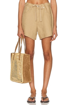 Citizens of Humanity Brynn Drawstring Short in Gobi - Tan. Size 24 (also in 26, 27, 28, 29, 30, 33).