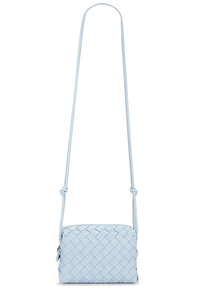 Bottega Veneta Mini Loop Bag in Ice & Gold - Baby Blue. Size all.