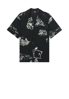 Dickies Savage Work Short Sleeve Shirt in Black - Black. Size L (also in M, S).