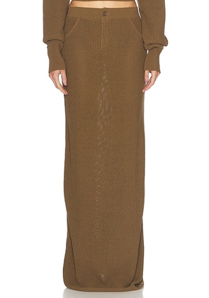 Aya Muse Castu Skirt in Olive - Olive. Size L (also in M).