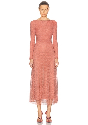 ALAÏA Chain Dress in Corail - Coral. Size 34 (also in ).