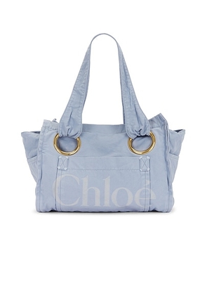 Chloe Plage Tote Bag in Pebble Blue - Baby Blue. Size all.