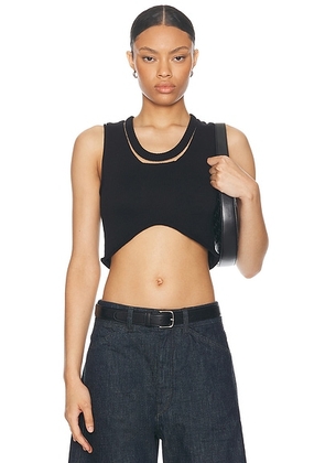 Aisling Camps Cropped Tank Top in Black - Black. Size M (also in L).