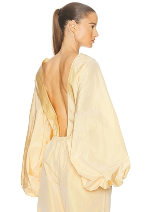 ALAÏA Balloon Top in Jaune Clair - Yellow. Size 40 (also in 42).