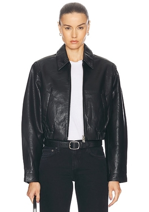 AGOLDE X Shoreditch Ski Club Essie Cropped Jacket in Black - Black. Size M (also in L, XL).