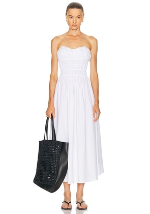 CAROLINE CONSTAS Ivette Dress in White - White. Size M (also in L, S, XS).