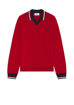 Ambush Long Sleeve Polo in Haute Red - Red. Size S (also in ).