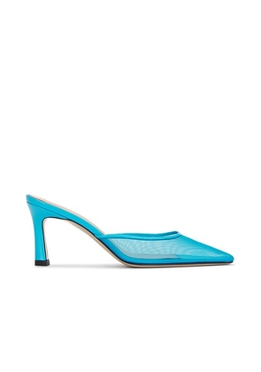 THE ATTICO Juno 75mm Mule in Bright Blue - Blue. Size 37.5 (also in 37, 39, 40, 41).