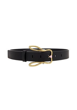 Bottega Veneta Bunny Belt in Black & Muse Brass - Black. Size 70 (also in 75).