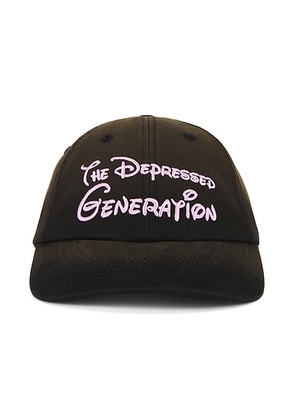 Aries Generation Cap in Black - Brown. Size all.