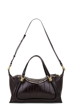 Chloe Partay 24 Shoulder Bag in Kohl Brown - Chocolate. Size all.