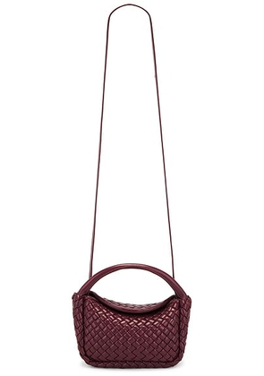 Bottega Veneta Mini Cobble Top Handle Bag in Barolo & Muse Brass - Wine. Size all.