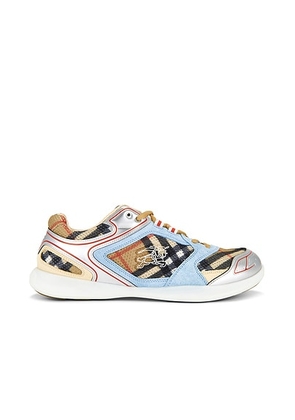 Burberry Matrix Sport Sneaker in Sand IP Check - Tan,Blue. Size 41 (also in 42, 43, 45, 46).