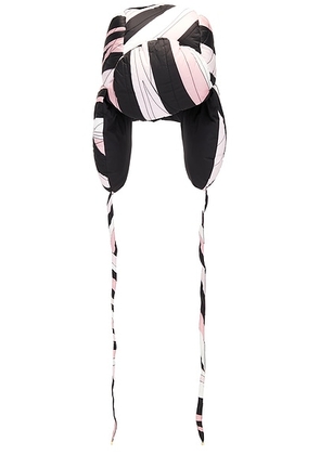 Emilio Pucci Chapka Hat in Nero & Rosa - Black. Size S (also in ).