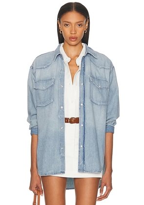 Citizens of Humanity Rancher Kayla Shirt in Abbott - Blue. Size L (also in M, XS).