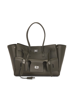 Balenciaga Bel Air Medium Carry All Bag in Khaki - Tan. Size all.