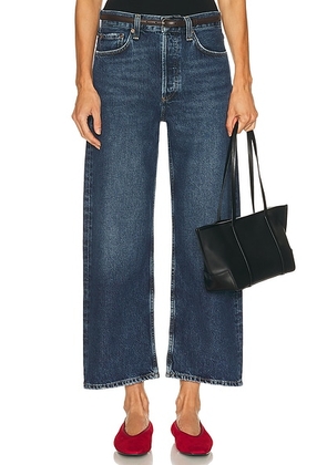 AGOLDE Arc Wide Leg Jeans in Shortwave - Blue. Size 25 (also in 24, 26, 27, 28, 29, 30, 33).