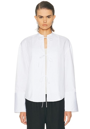 Adam Lippes Mick Top in White - White. Size L (also in M, S, XS).