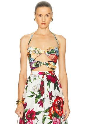 Dolce & Gabbana Cut Out Top in Multi - White. Size 36 (also in 38, 40).