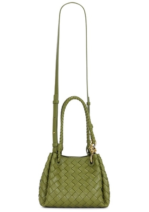 Bottega Veneta Small Andiamo Parachute Bag in Matcha & Muse Brass - Green. Size all.