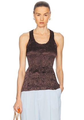 Bottega Veneta Tank Top in Ebony - Brown. Size 34 (also in 36, 38, 40).