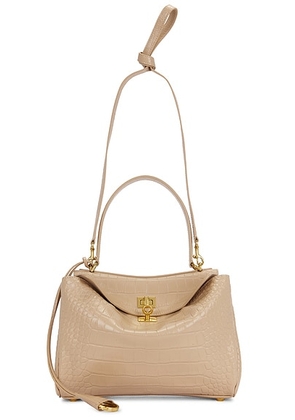 Balenciaga Rodeo Embossed Croc Small Top Handle Bag in Nude - Nude. Size all.