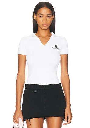 Balenciaga Polo Top in White & Black - White. Size M (also in L).