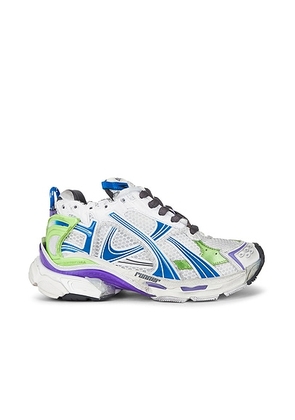 Balenciaga Runner Sneaker in White  Blue  Green & Purple - White. Size 37 (also in 38, 39, 40).