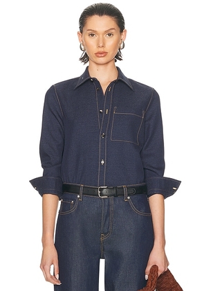 Bottega Veneta Drill Shirt in Dark Indigo - Blue. Size 34 (also in ).