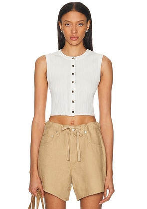 A.L.C. Lottie Top in Bright White - White. Size L (also in M).