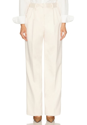 AKNVAS Dutches Satin Pant in Cream - Cream. Size 2 (also in 0, 4, 8).