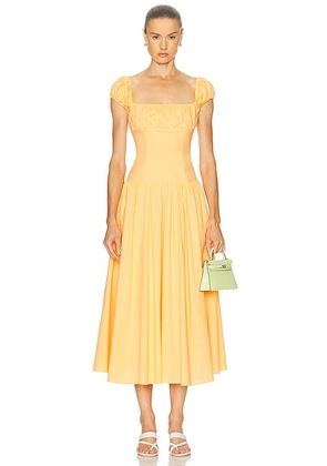 CAROLINE CONSTAS Augusta Maxi Dress in Papaya - Peach. Size S (also in L, M, XS).