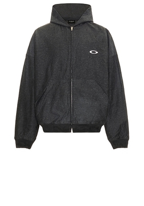 Balenciaga Trompe L'Oeil Hoodie in Anthracite - Black. Size L (also in M, S).