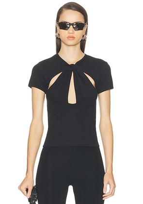 Coperni Cut-Out Baby Tee in Black - Black. Size M (also in ).