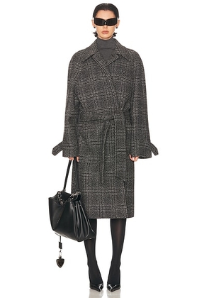 Balenciaga Layer Raglan Coat in Black & Grey - Black. Size 1 (also in 2).