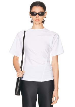 EAVES Ira Twisted Tee in White - White. Size L (also in XL).