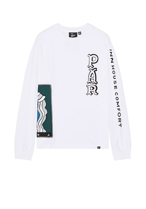 By Parra Your Face Long Sleeve T-Shirt in White - White. Size M (also in L, XL/1X).