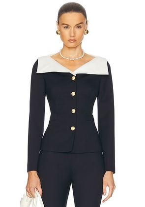Alessandra Rich Collar Jacket in Navy Blue - Navy. Size 42 (also in ).