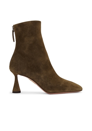 Aquazzura Amore 75 Bootie in Moss Green - Olive. Size 37 (also in 36.5, 37.5, 39, 41).