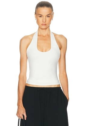 EAVES Simeon Halter Top in White - White. Size L (also in XL).