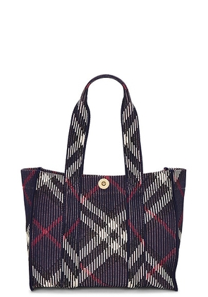 Burberry Small Knit Tote Bag in Marine - Navy. Size all.