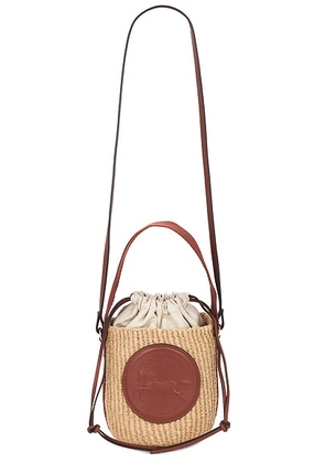 Chloe Horse Medal Small Basket Bag in Sepia Brown - Neutral. Size all.