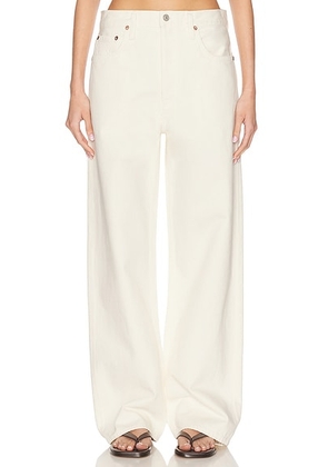 AGOLDE Low Slung Baggy Jeans in Solar - Ivory. Size 31 (also in 30, 32, 33, 34).